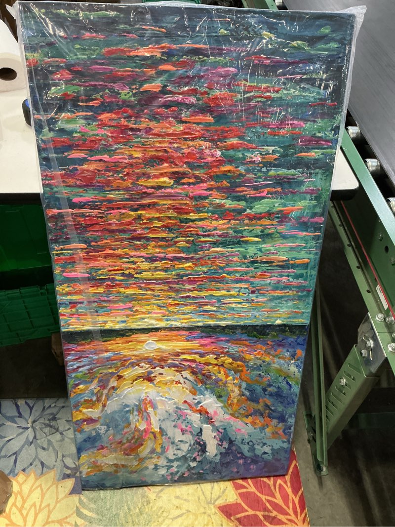 Condition photo showing New/Like New for (Similar)Tranquil Reflections, Water Memory Hand,Painted Abstract Art on Poster, Exquisite Wall Art for Living Room and Bedroom Décor, Poster, Wall