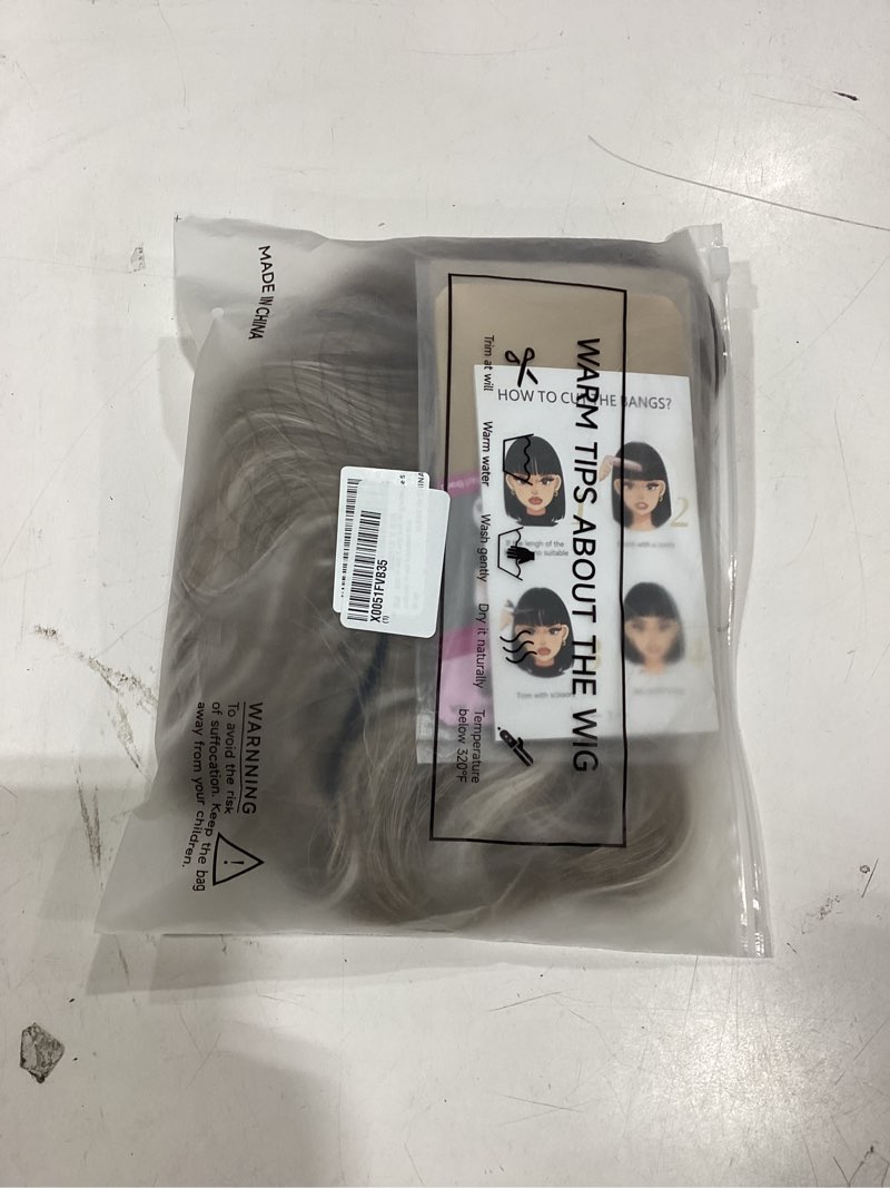 aisi hair curly bob wig with bangs short wavy soft beige ash blonde wigs for women bob style synthet