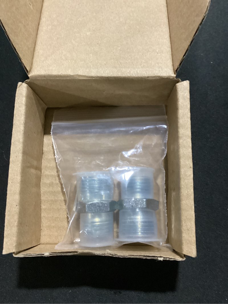 Condition photo showing New/Like New for 2pcs m14 to m14 carbon stee fittings adapters for mini excavator adapting, reducing or enlarging connect such air pipe, fuel pipe, water pipe, etc full port straight pipe fitting connector m14-m14