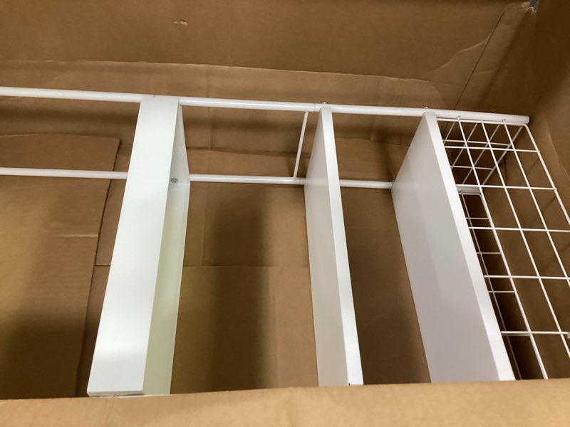 Condition photo showing As Is for KINGRACK Slim Storage Cart, 4-Tier Metal Utility Rolling Cart with Wheels, Narrow Mobile Shelving Unit, Bathroom Storage Organizer, for Office, Kitchen Bathroom, Laundry Room, Narrow Places, White White 4-Tier