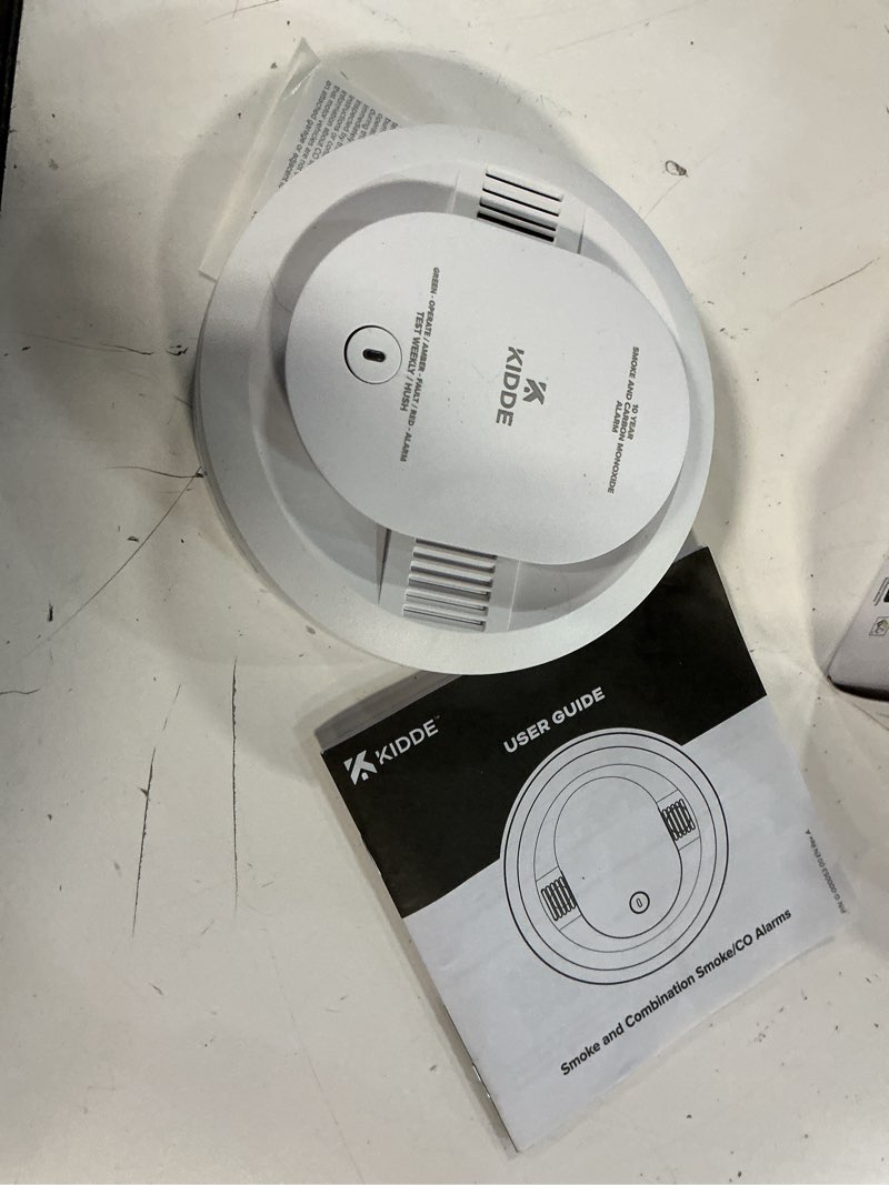 Condition photo showing As Is for kidde smoke alarm smacfex, 120v hardwired with battery backup i4618ac replacement (21033081)