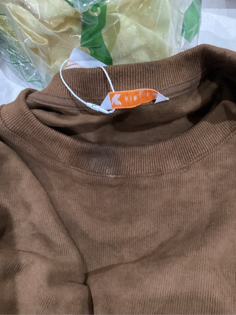 Condition photo showing As Is for kirundo matching sets women clothing sweatsuits 2 piece outfit sweat set 2026 spring lounge sets airport travel tracksuit brown x-large