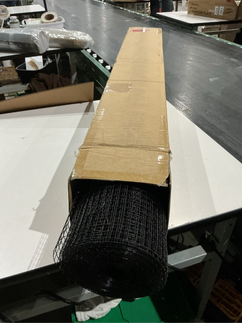 Condition photo showing Good Condition for black hardware cloth 1/2 inch 48'' x 50' 19 gauge pvc coated wire mesh roll welded wire fence roll poultry netting snake fence rabbit cages rodent wire chicken wire fencing wire gopher wire cloth
