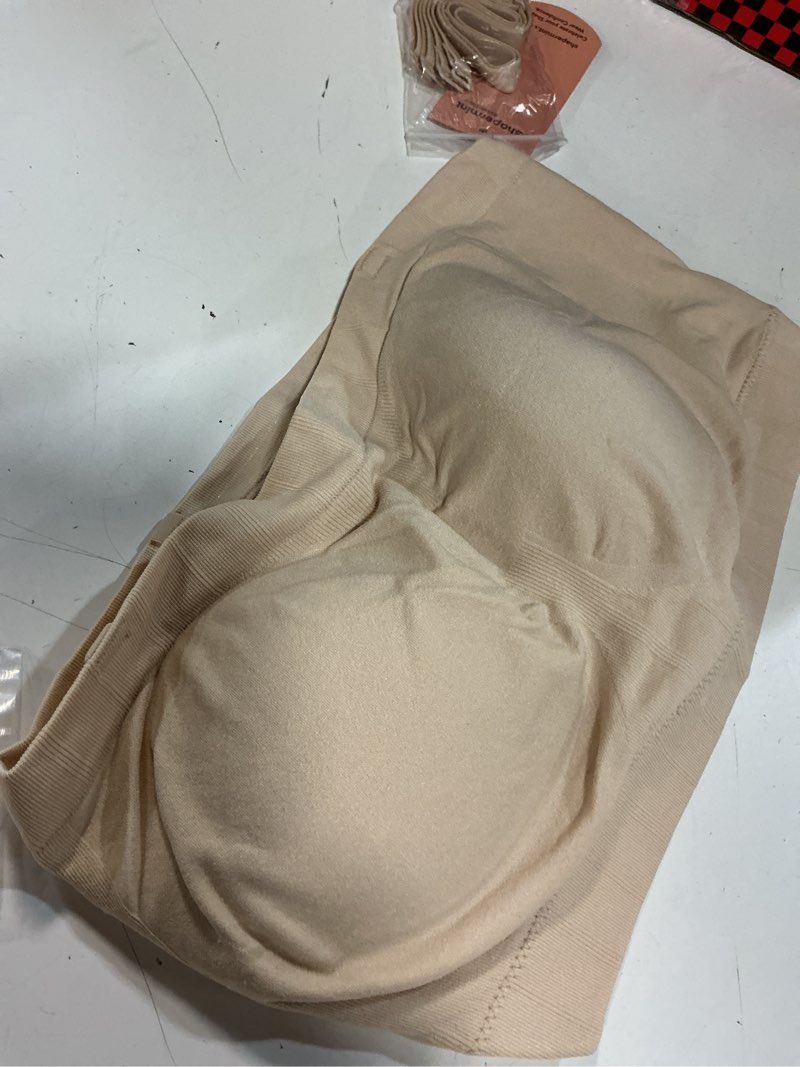 Condition photo showing Good Condition for shapermint strapless bra, wireless non-slip bandeau, convertible straps, molded strapless bras for women s to large breasts