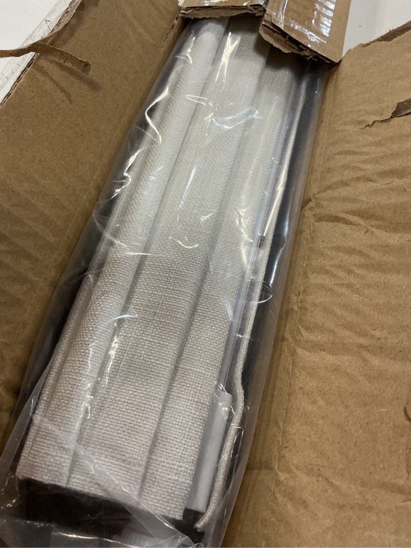 Condition photo showing Good Condition for LazBlinds No Tools No Drill Cordless Roman Shades for Windows, Blackout Thermal Insulated UV Blocking Window Blinds, Lightweight Fabric Blinds for Indoor Windows, 32" W x 60" H, Blackout - White White 32" W x 60" H