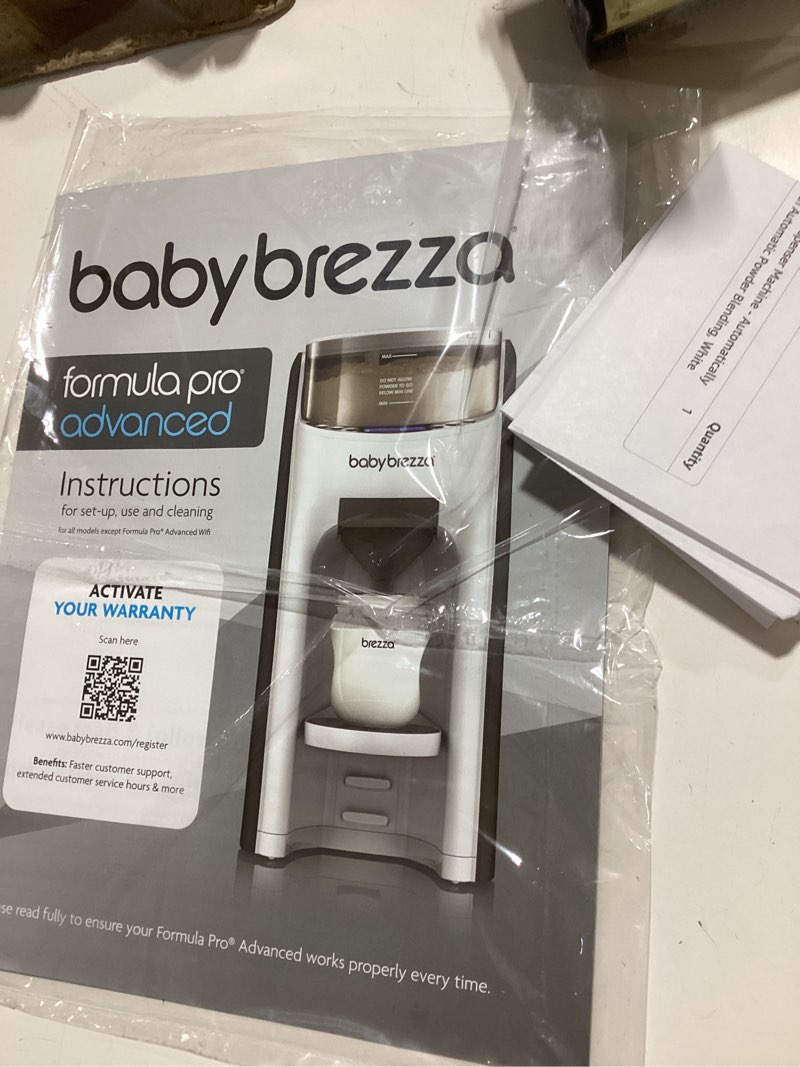 Condition photo showing Good Condition for baby brezza new and improved formula pro advanced formula dispenser machine - automatically mix a warm formula bottle instantly - easily make bottle with automatic powder blending, white