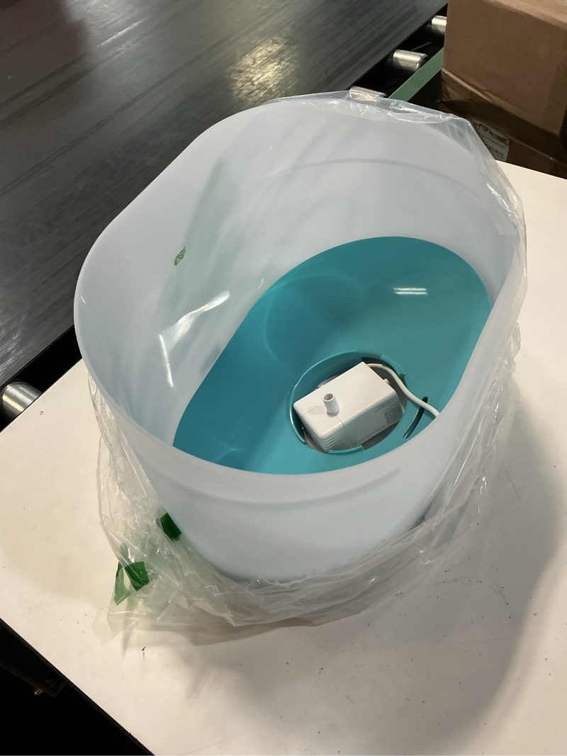 Condition photo showing As Is for petlibro 2.1gal/8l dog water fountain for large dog, anti-splash dog water bowl dispenser, super quiet pet water fountain, 5 layer filtration water dispenser for large dogs cats and multi-pet homes blue 8l