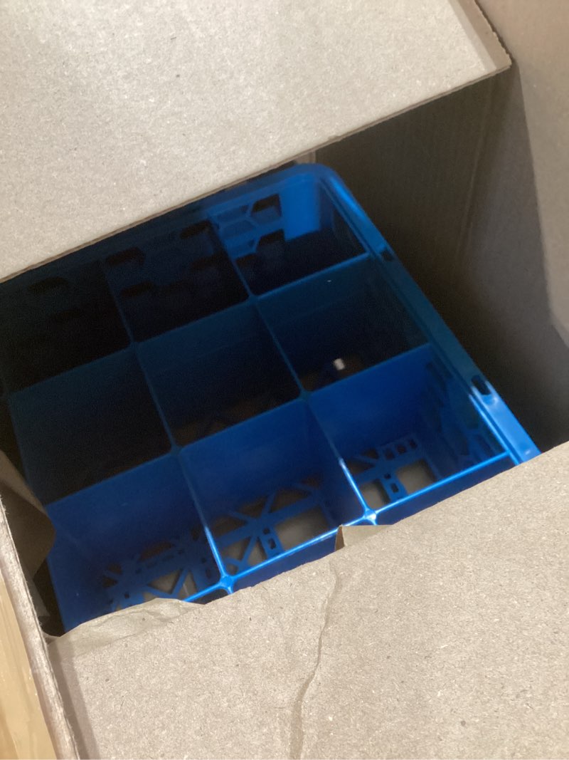 Condition photo showing Good Condition for Carlisle FoodService Products Opticlean 25-Compartment Glass Rack with 1 Extender, Blue , 5.56" Rack and 1 Extender 1
