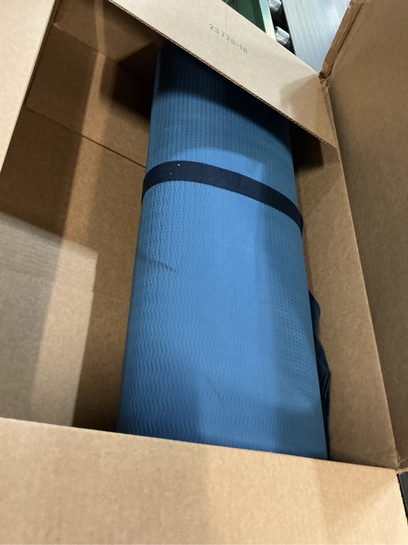 Condition photo showing As Is for beautyovo yoga mat with strap, 1/3 inch extra thick yoga mat double-sided non slip, professional tpe yoga mats for women men, workout mat for yoga, pilates and floor exercises cherry pink & navy blue