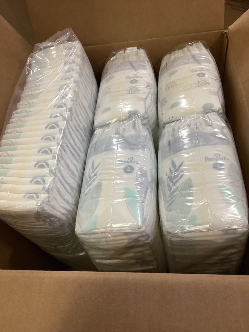 Condition photo showing New/Like New for Pampers Pure Protection Baby Diapers, Size 2 (12-18 lbs), 186 Count, Up to 100% Leakproof, Premium Plant-Based Skin Protection, Hypoallergenic Soft Diapers Size 2 186