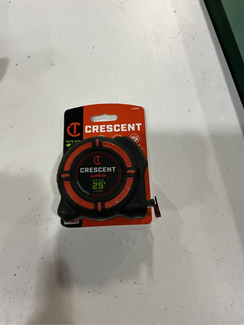Condition photo showing Good Condition for crescent lufkin 25 ft. workhorse nite eye tape measure | l1125ne