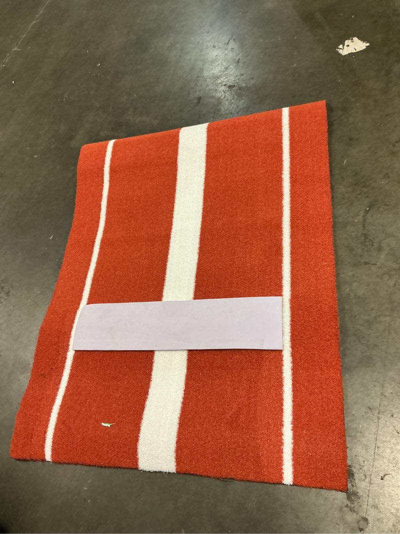 Condition photo showing Good Condition for softball pitching mat, 4' x 3' baseball hitting mat, anti-slip anti-fade pitch practice mat, softball pitching mound for outdoor/indoor