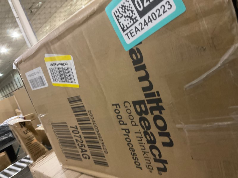 Condition photo showing New/Like New for Hamilton Beach 12-Cup Stack & Snap Food Processor & Vegetable Chopper  Black (70725A)