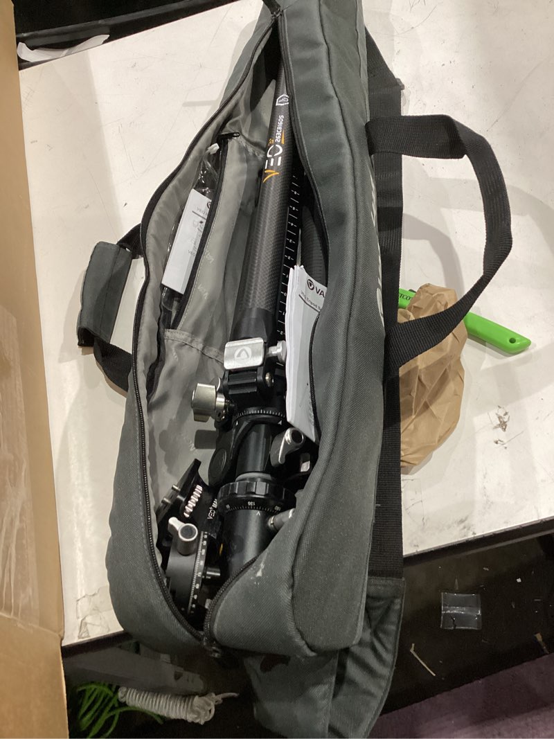 Condition photo showing As Is for vanguard veo3+263cb160s carbon fiber tripod with multi-angle center column and dual axis veo bh-160s ball head