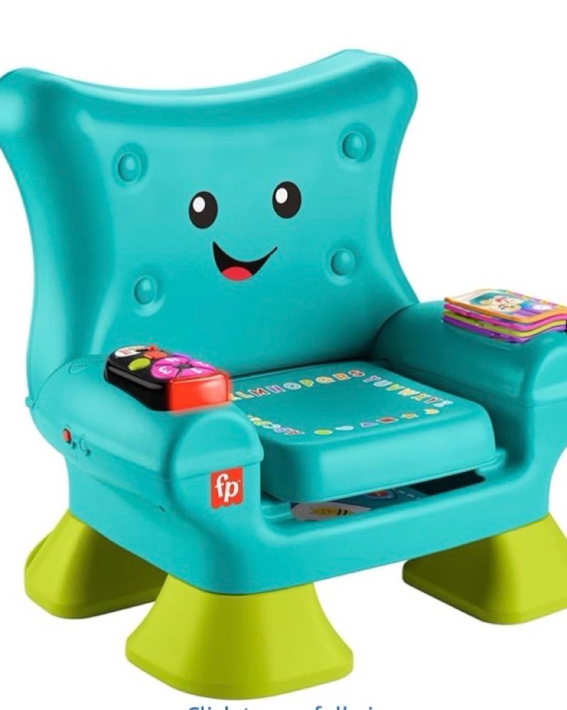 Fisher-Price Laugh & Learn Toddler Learning Toy Smart Stages Chair, Teal, Music Lights & Activities 