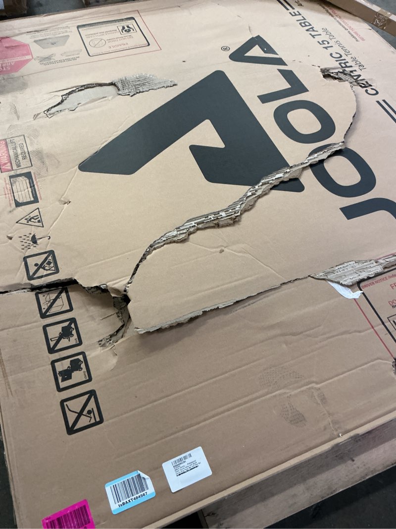 Condition photo showing As Is for JOOLA Inside Professional MDF Indoor Ping Pong Table with Quick Clamp Table Tennis Net and Post Set - 10 Minute Easy Assembly - Tournament Quality - Foldable with Single Player Playback Mode