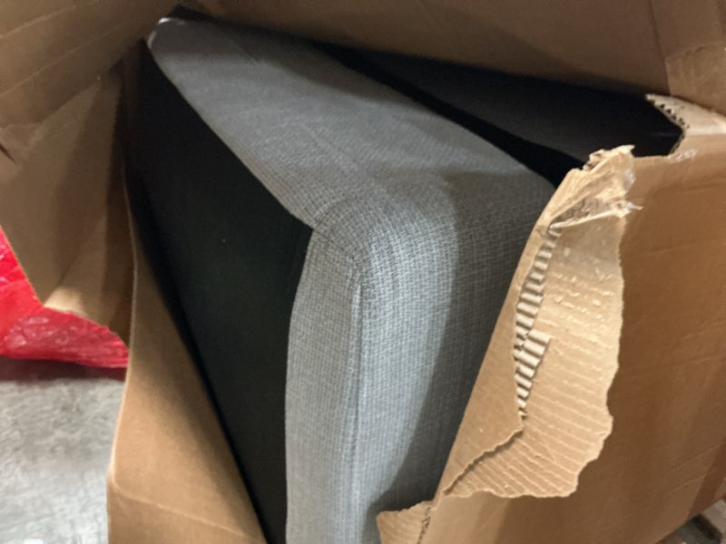 Condition photo showing As Is for Marsail 3-Seater Modern Sofa, 89" Couch with Wide Armrests & Deep Cushions, Linen Sofas with Removable Washable Covers for Living Room, Grey