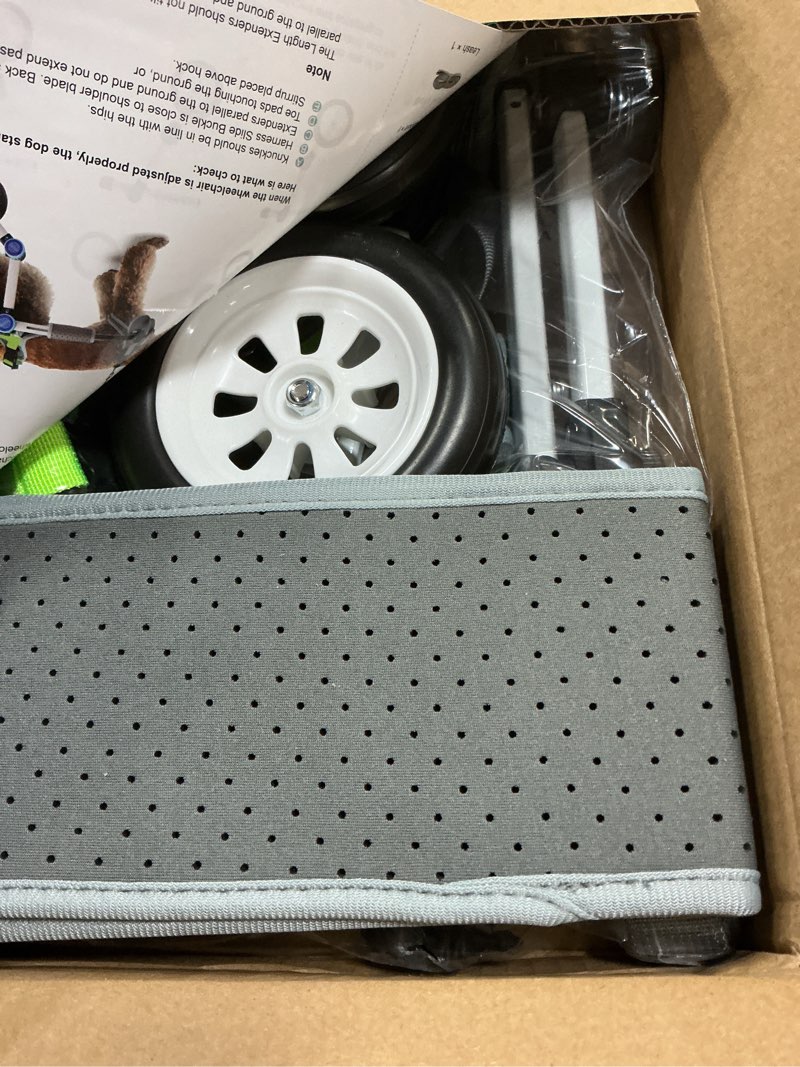 Condition photo showing Good Condition for Adjustable Dog Wheelchair for Back Legs Mobility Support Lightweight Pet Wheelchair for Disabled Hind Legs Walking Stable Dog Cart for Pets XS for 11-17.6lb