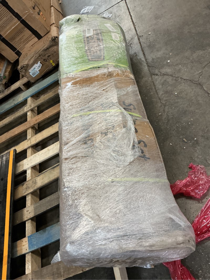 Condition photo showing As Is for lifetime 10?foot metal swing set, 2 belt swings, trapeze with gym rings, uv?resistant powder?coated steel, soft?grip chains, free?standing no?cement design, low?maintenance outdoor playground set earthtone