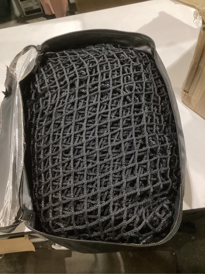 Condition photo showing Good Condition for aoneky heavy duty knotless golf hitting net, practice net with reinforced rope edge, 1" square mesh 3mm polyester netting for baseball soccer hockey backyard driving cage indoor outdoor use 10x20ft