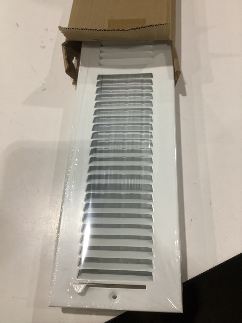 Condition photo showing Good Condition for 24x4 vent register [duct opening], vent covers for home ceiling, two-way ventilation register, adjustable solid steel wall register vent cover (24"w x4"h [duct opening])