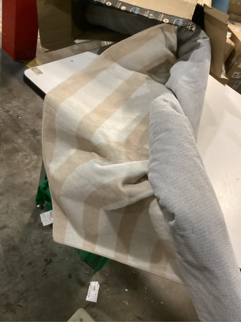 Condition photo showing As Is for (Similar photo) Beige Manteca Zebra Print Area Rug 8 x 10