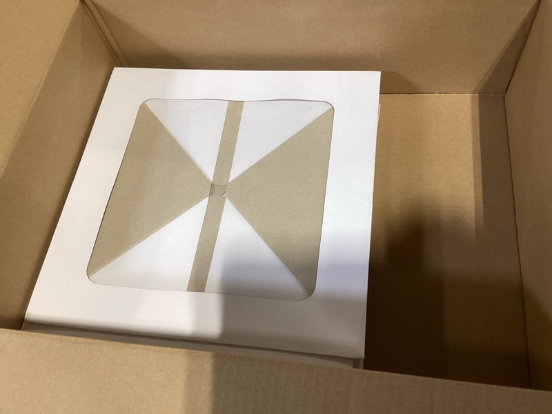 Condition photo showing New/Like New for wilton 12-inch cake boxes with windows for 10-inch cakes, white, sturdy cardboard, 6-count