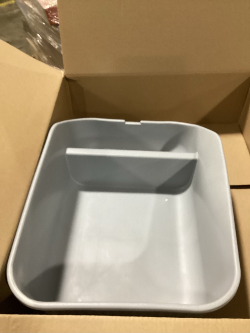 Condition photo showing As Is for Extra Large Cat Litter Box with High Sides,Anti-Splashing Cat Litter Pan,Jumbo XL Kitty Litter Box with Anti-Leakage Top Low Entry for Indoor Big Cats,Multi-Cats & Senior Cats (Grey)