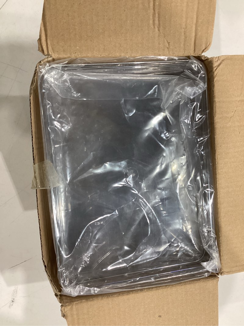 Condition photo showing As Is for Storage Bins With Lids: Multipurpose Stackable Container for Home and Office Organization, Small Clear Plastic Bins, 2 Pcs 5x7