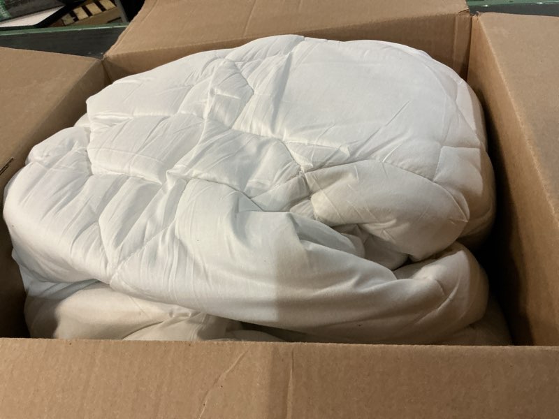 Condition photo showing As Is for cozylux queen mattress pad - cotton cooling queen mattress topper up 8-21" deep pocket quilted fitted mattress cover, breathable & soft mattress protector, 450gsm thick pillow top (60"x80", white) white queen