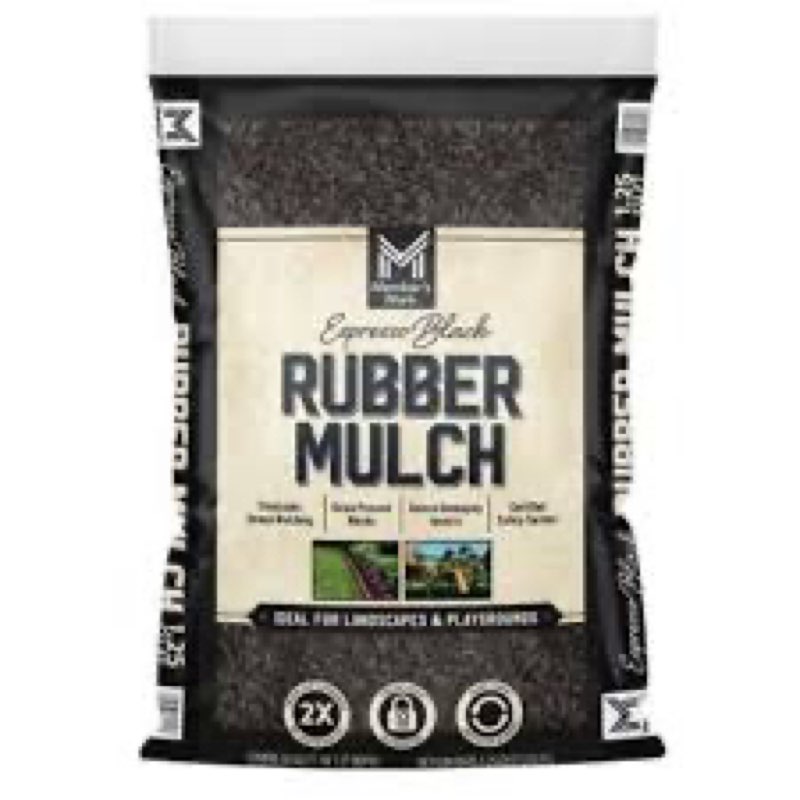 member's mark black rubber mulch, 1.25 cubic feet
