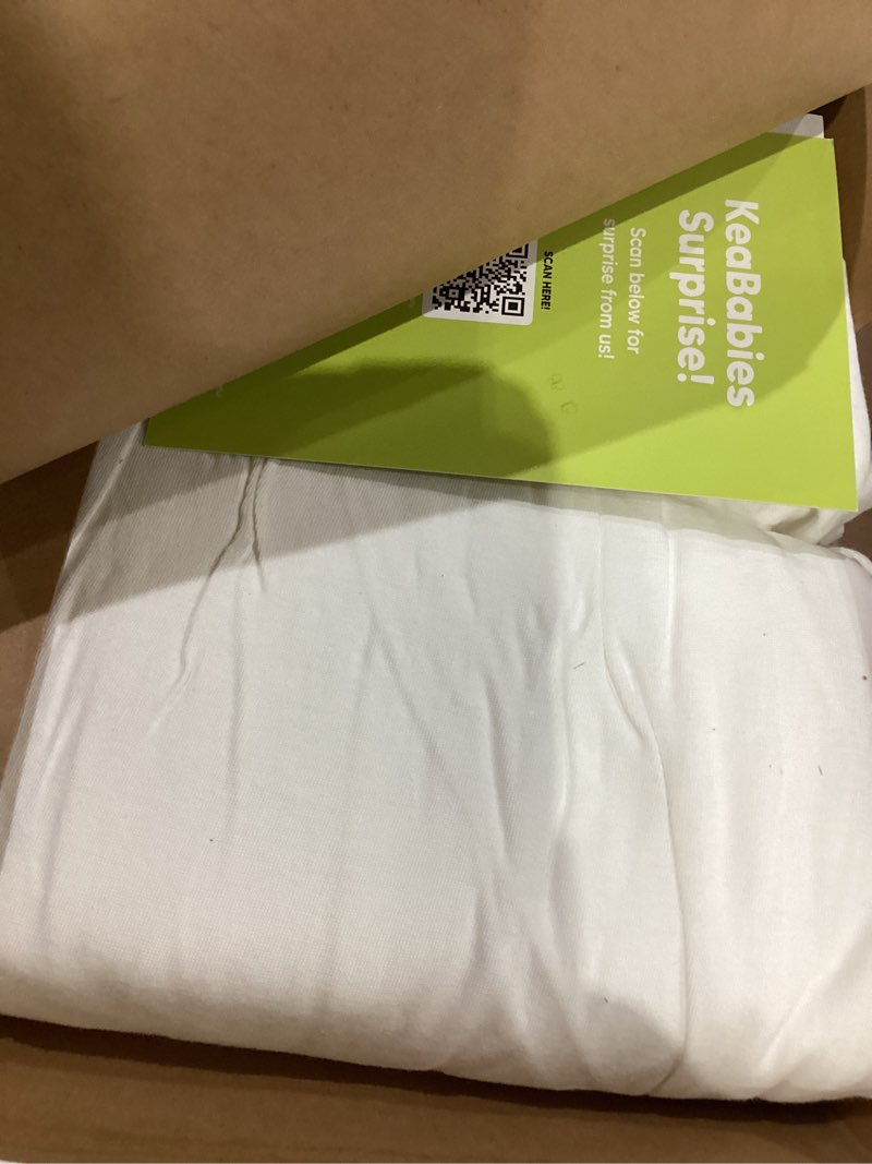 Condition photo showing New/Like New for keababies 2-pack organic crib sheets for boys, girls - 52x28 fitted crib mattress sheet neutral, breathable jersey cotton cover for baby bed, toddler mattress, soft & cute prints (soft white)