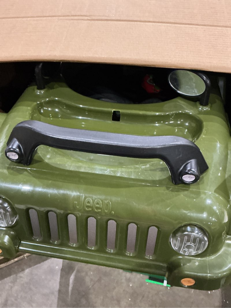 Condition photo showing Good Condition for jeep classic wrangler 3-in-1 grow with me activity walker - features music, lights, removable play tray, push walker mode, converts into rolling car toy, anniversary green