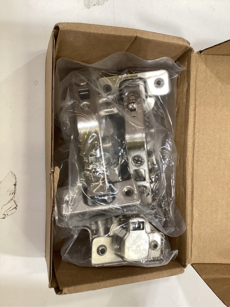 Condition photo showing Good Condition for furniware 4 pack 2 pair 135 degree lazy susan hinges full overlay concealed for cabinet, cupboard, folded door, combination with screws(regular) 2 135 degree