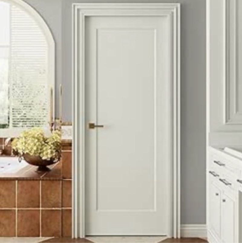 jubest 24"x80" 1-panel shaker style white primed hollow core interior molded door slab, not pre-dril