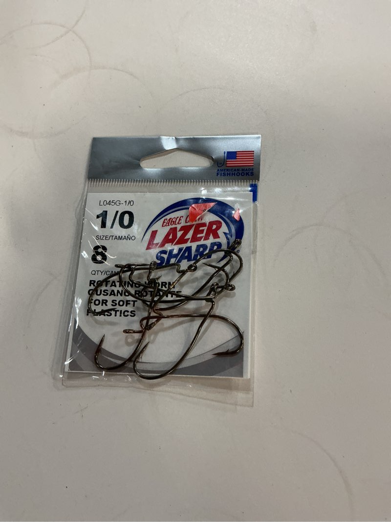 Condition photo showing Good Condition for lazer sharp l045gw-1/0 rotating worm hooks  size 1/0