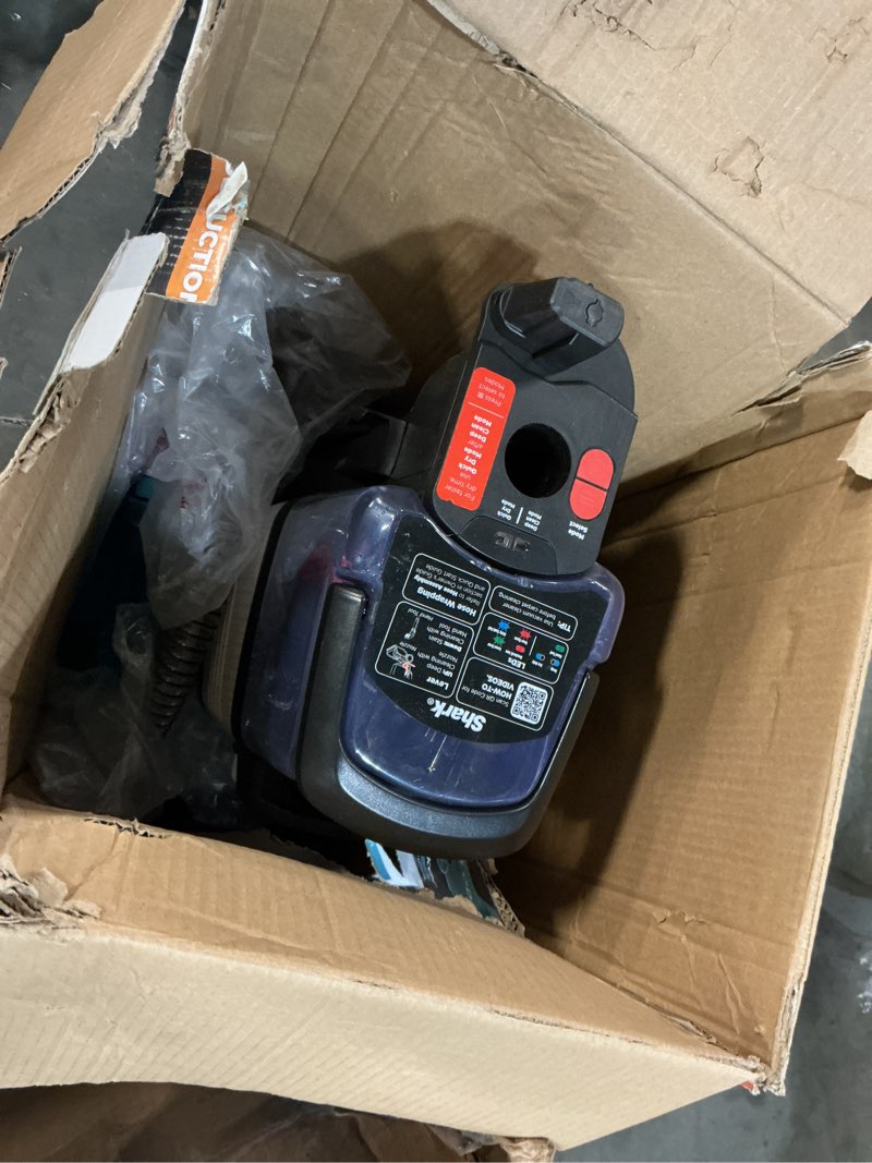 Condition photo showing As Is for Shark CarpetXpert with StainStriker Upright Carpet, Area Rug & Upholstery Cleaner with Pet Mess Extractor Tool, Perfect for Pets, Carpet Shampooer, 3 Cleaning Tools, Cleaning Solutions, White, EX201