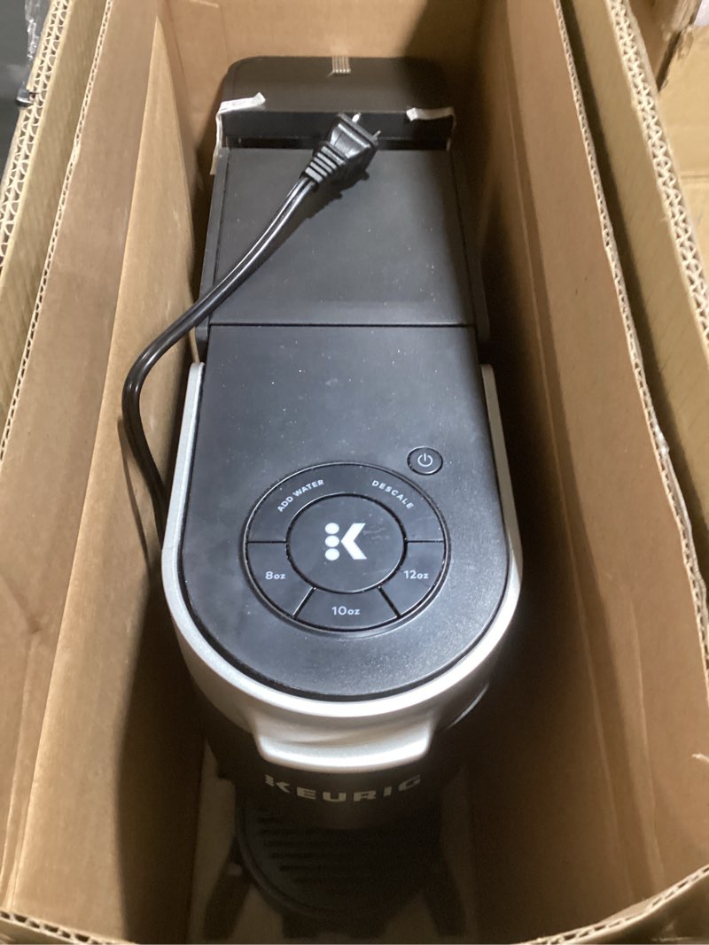 Condition photo showing As Is for Keurig K-Slim Single Serve K-Cup Pod Coffee Maker, Multistream Technology, 3 Brew Sizes, Slim and Sleek Design, 46oz Removable Reservoir, Black