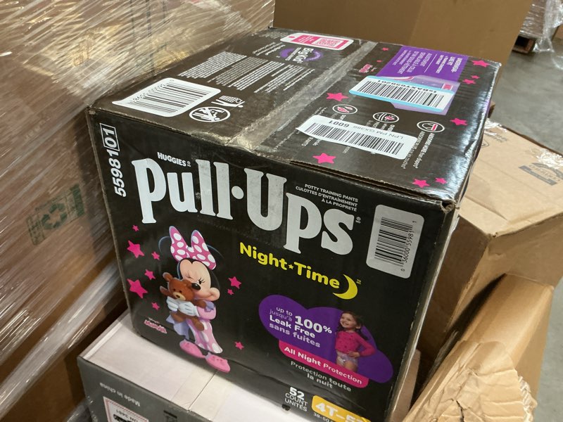 Condition photo showing New/Like New for pull-ups night time 4t-5t - girl - 52ct