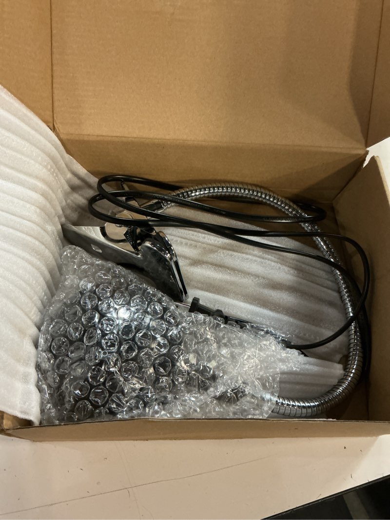 Condition photo showing Good Condition for clamp light, led work light with flexible & strong clip for workshop, sewing, lathe, bandsaw, workbench, desk, bright small area task lighting, 2000 lumens, silver