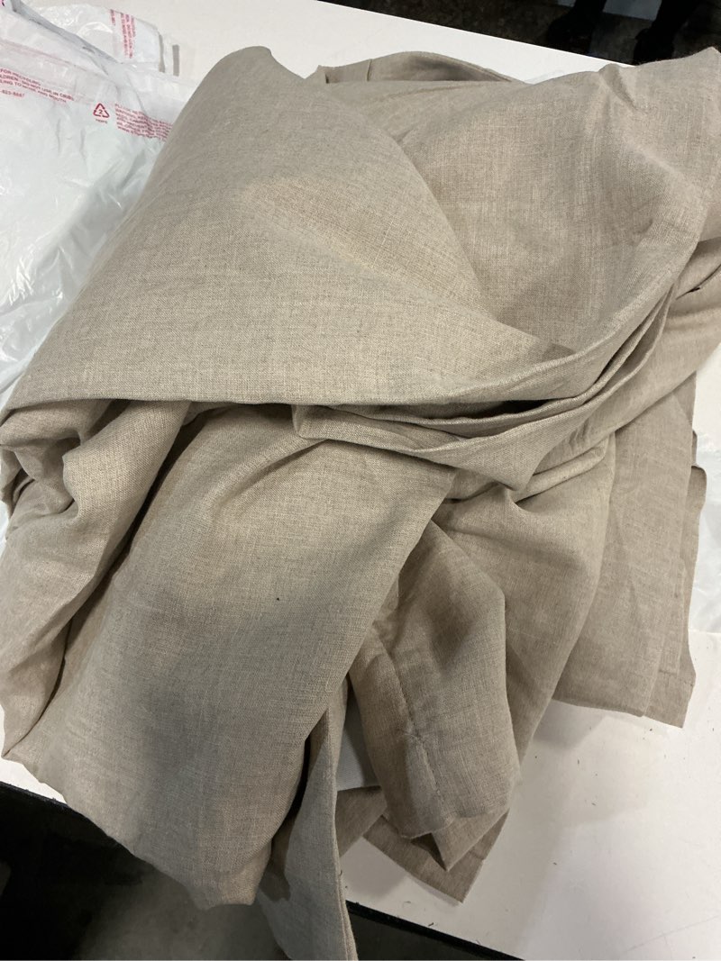 Condition photo showing Good Condition for european linen true blackout curtain - single panel flax 96x84