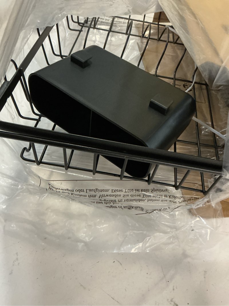 Condition photo showing Good Condition for sakugi dish drying rack in sink - expandable stainless steel dish rack over the sink, kitchen sink drain strainer with cutlery holder & cup holders, 15.4 x 9.8 x 3.0 inch, black black standard - 15.4" × 9.8" × 3"