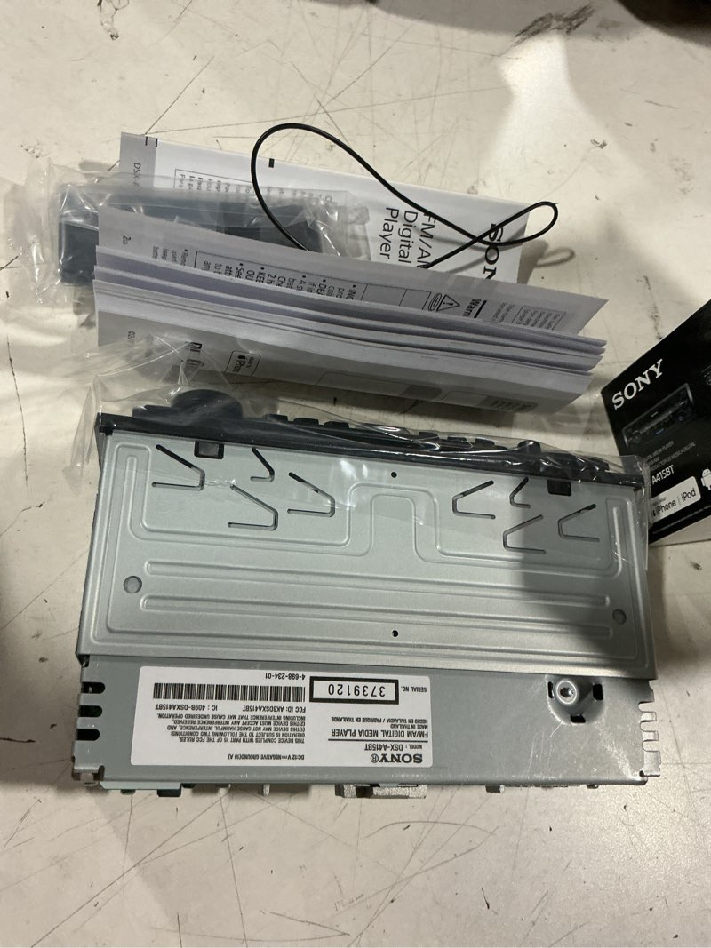Condition photo showing As Is for new! sony dsx-a415bt digital media receiver with bluetooth & satellite radio