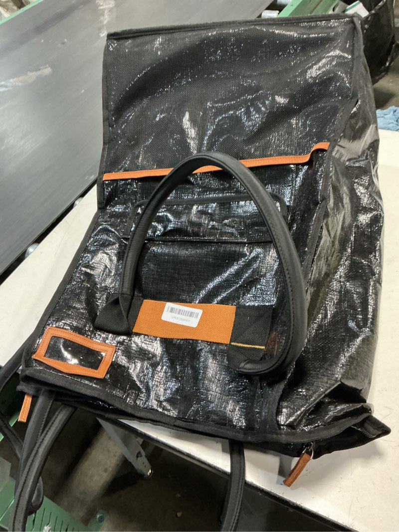 Condition photo showing As Is for Reusable Grocery Bag on Wheels, 75L Large-Capacity Zippered Roller Tote, Carries Up to 66 LBS, Lightweight for Groceries, Laundry, Moving, Storage Medium