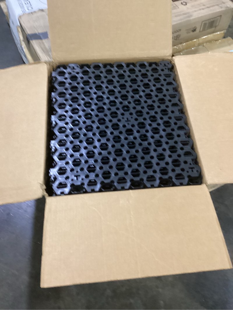 Condition photo showing Good Condition for vodaland permeable hexpave system - grass & gravel pavers - 100% recycled ppe plastic, handles 27,000 lbs, 1" depth, 65 s.f / 22 units 65 sq ft