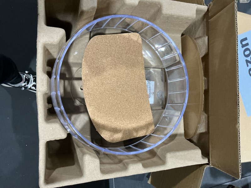 Condition photo showing New/Like New for Niteangel Super-Silent Hamster Exercise Wheels - Quiet Spinner Hamster Running Wheels with Adjustable Stand for Hamsters Gerbils Mice Or Other Small Animals (M, Transparent) Medium Transparent