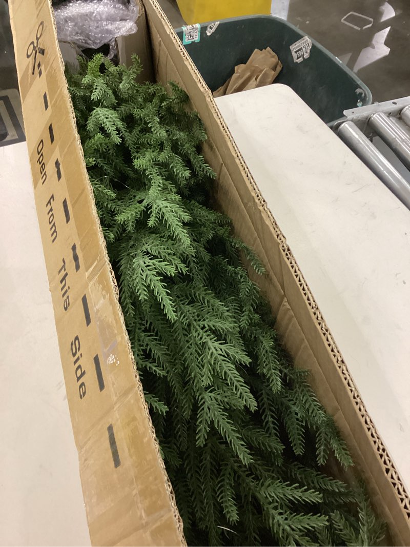 ENVEN 4FT Pre-Lit Artificial Norfolk Pine Christmas Tree – Realistic Potted Tree with 100 LED Lights