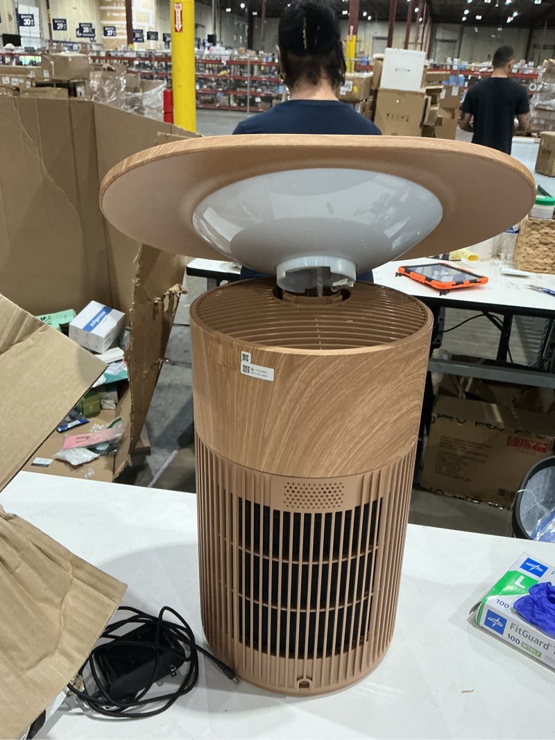 Condition photo showing As Is for switchbot air purifier for home large room up to 3620 ft², pet mode, support matter, 20db, washable pre-filter, aromatherapy, works with alexa, google home, apple home, ideal for odor, dust & pet hair air purifier - table model - standard natural wood color