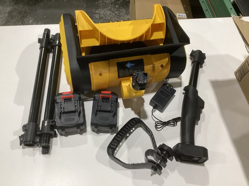 Condition photo showing Good Condition for Cordless Snow Shovel, 12 Inch Electric Snow Shovel with 2×4.0Ah Batteries & Charger, 26FT Throw, Detachable 3-Section Pole & Adjustable Handle, for Driveway, Patio, Deck, NOT TESTED