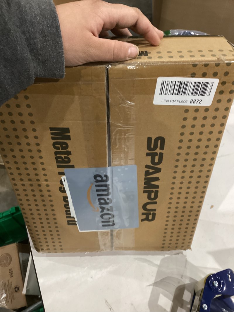 Condition photo showing New/Like New for Peg Board, 4 Pack Metal PegBoard Organizer with Accessories, White Pegboard Panels with 50 Pcs Hooks and Baskets, Wall Organizer for Office, Craft Room Organization, Garage, Sewing Room 16x12"- 4 Pcs White